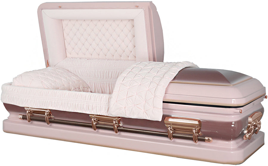 M-4870-FS 18ga / Lt Pink / Lavender Urn Shell / Rose Gold Hardware / Pink velvet interior