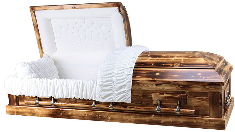 W-7387-FS Burnt Wood / Solid Poplar / White Velvet