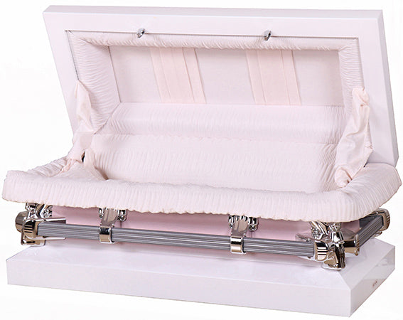 M-7711-FC-FS 30"/35" Child's White with Pink Pink Interior