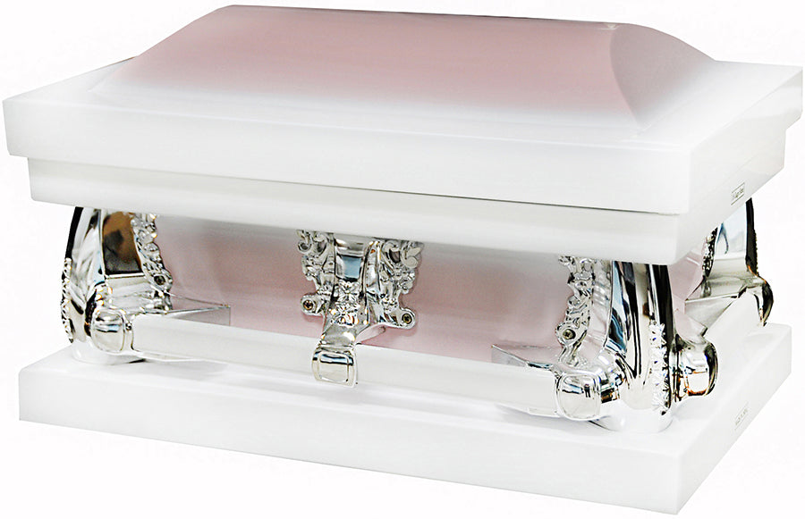 M-7912-FC-FS-23" Child's/White and Pink with Light Pink Crepe/Silver Hardware