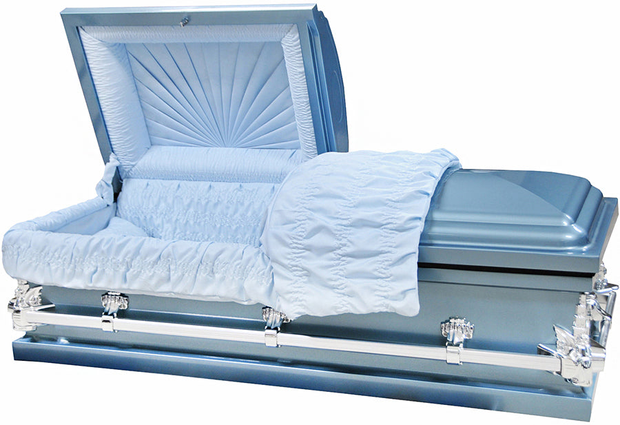M-7929-HC-FS-43" Lt Blue Child's Casket with Lt Blue Interior
