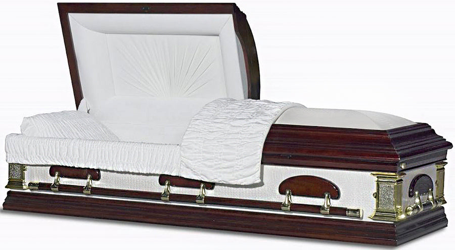 W-8659-FS White Leather + Solid Poplar Burgundy Trim / White Velvet