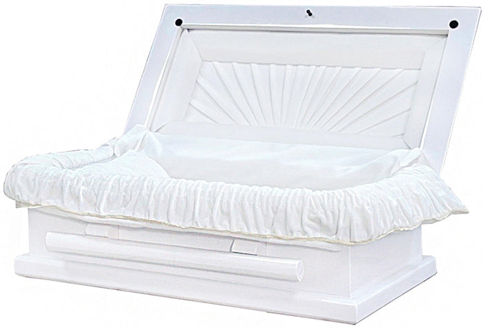 M-8816-FS-24" Full Couch/Solid Poplar White Wood with White Interior