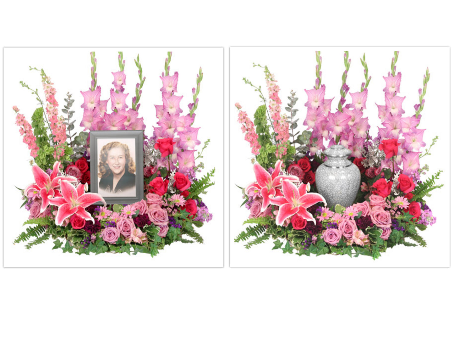 ALWAYS IN OUR HEARTS MEMORIAL FLOWERS (FRAME AND URN NOT INCLUDED)