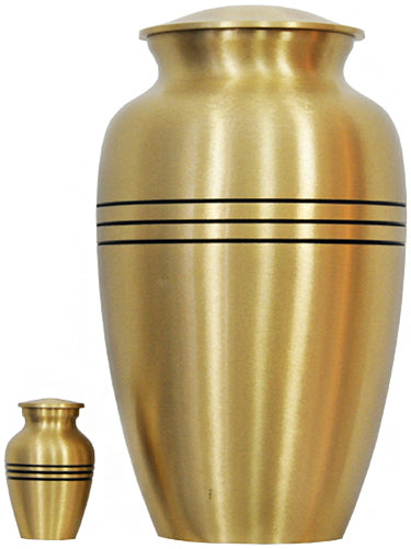 138-A-FS - Brass Urn / Gold with Black Trim
