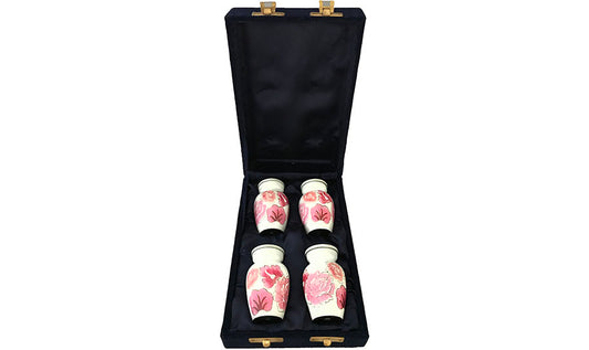 179-C-FS  4 Mini White w/Pink Flowers