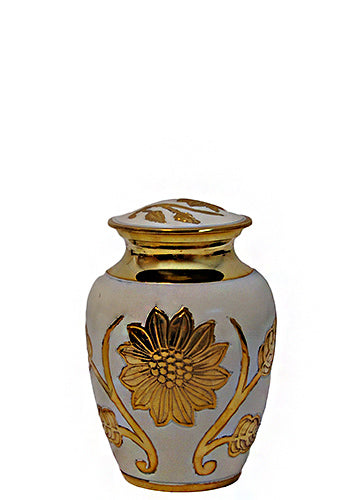 001-G-FS - Half Size Brass Urn / Velvet Box