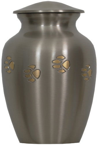 224-G - Half Size Brass Urn Velvet Box