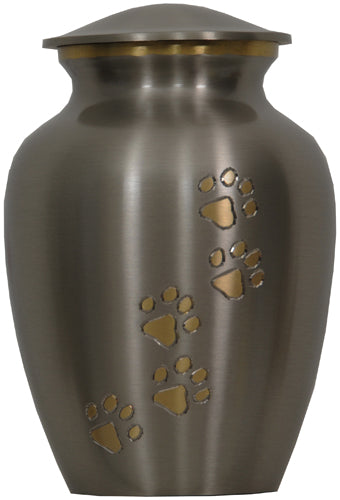 225-G-FS   Half Size Brass Urn / Velvet Box