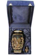 025-A-FS - Brass Urn Black/w Gold Eagle