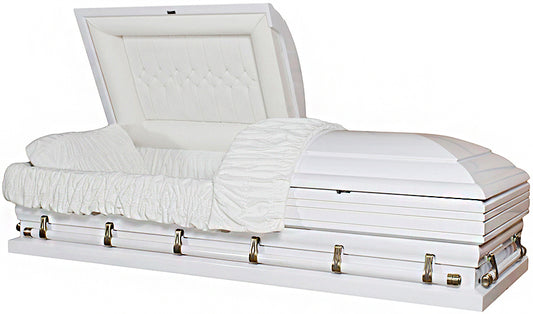 W-4543X-29"-FS   White Oversized Solid Poplar W/ White Velvet Interior