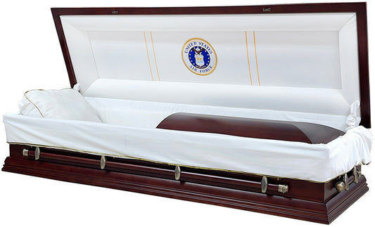 W-4686-FC-FS  U.S. Air Force/Solid Poplar/White Interior/Full Couch