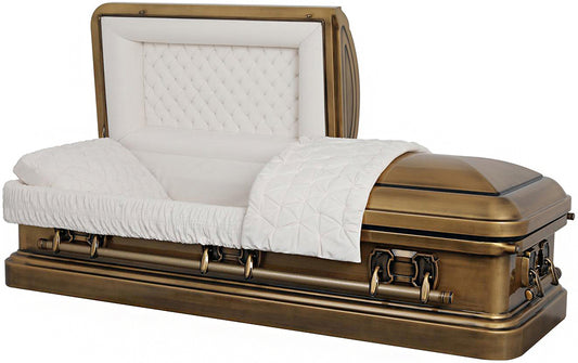 M-4773-FS  18ga / Gold ANTIQUE /  White Velvet Interior