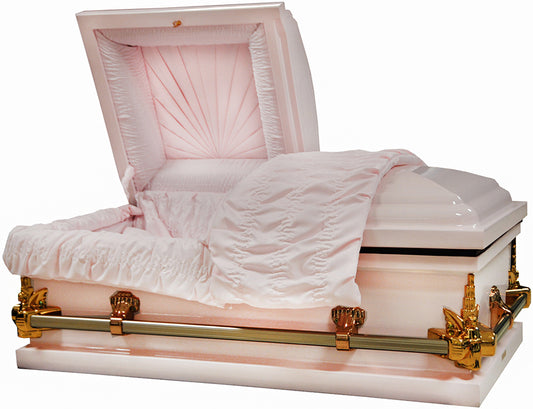 M-7928-HC-FS-43"  Lt Pink Child's Casket with Lt Pink Interior