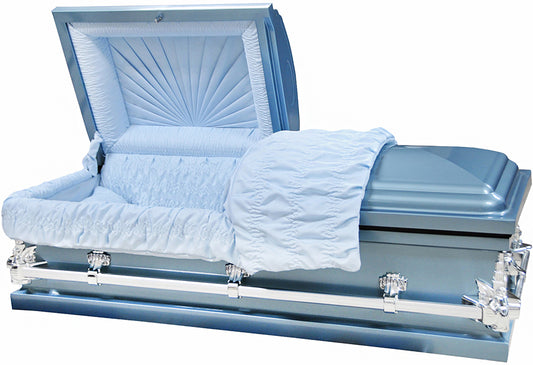 M-7929-HC-FS-43"  Lt Blue Child's Casket with Lt Blue Interior