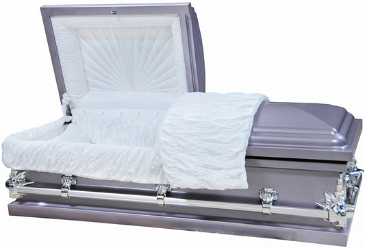 M-7937-HC-FS-55"   Lavender Child's Casket with White Interior