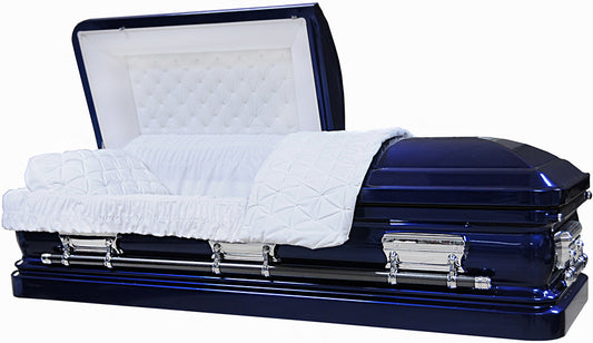 M-7954-FS   Cobalt Blue Metallic / 18ga / White Velvet Interior
