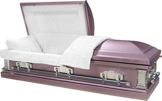 M-8160-FS   Light Purple-Orchid Casket / 18ga / White Velvet