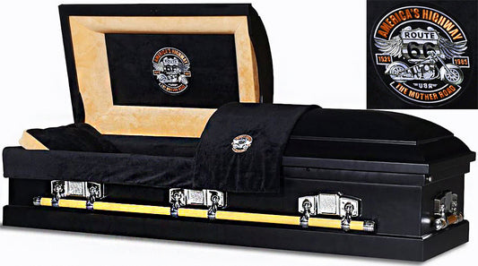 W-8666-FS   American Highway / Black and Orange with Black Interior