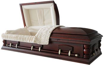 W-8720-X-FS   Solid Poplar Oversize Casket Almond Velvet Interior