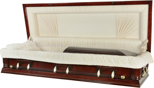 W-8721-FCX-FS  Oversized Full Couch with Foot Panel/Solid Poplar/Almond Velvet Interior