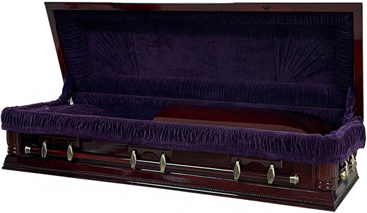 W-8821-FC-FS   Full Couch / Solid Poplar / Dark Purple Velvet Lining