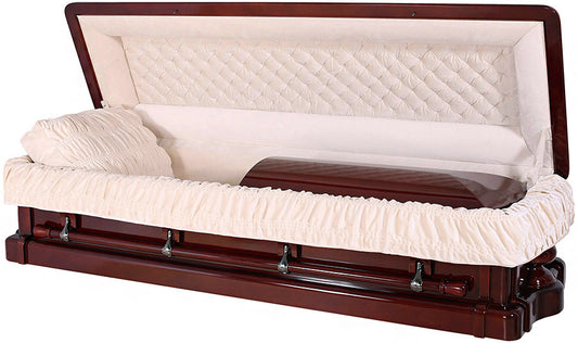 W-8901-FS-FC - Nancy Reagan Solid Mahogany / High Gloss /Almond Velvet / Full Couch