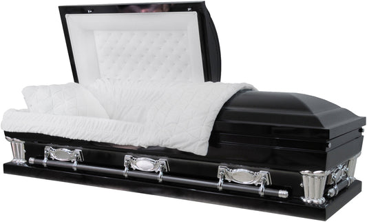 M-9419X-29-FS   Oversized / Black w/ Silver Accent and White Velvet / Swing bar (available in 2 sizes starting at $1,995)