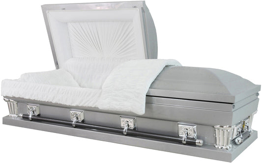 M-9433-X-EL  18 ga / Silver with Black Accent / White Velvet / Swing Bar