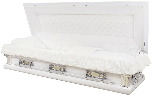 M-9443-FC-X-FS  Oversized Full Couch White/White Velvet/Swing bar