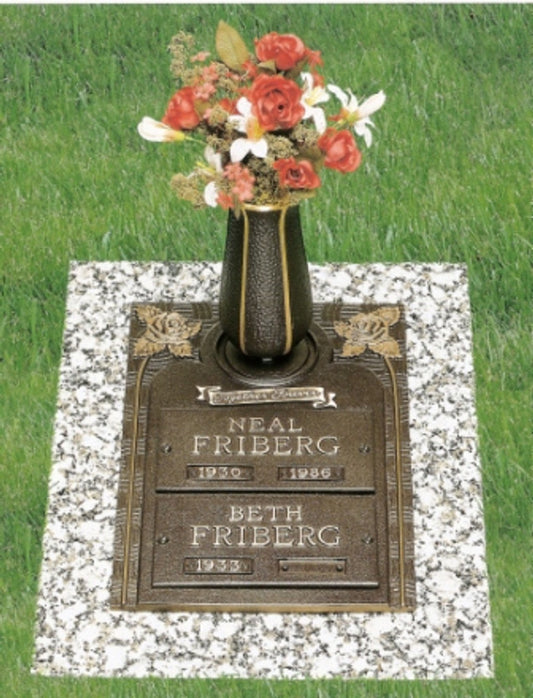 GB203 V1 CREMATION Dbl int bronze over granite