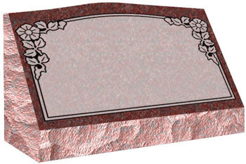 INDIA RED SINGLE SLANT – Budget Casket and Monuments