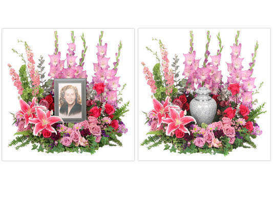 ALWAYS IN OUR HEARTS MEMORIAL FLOWERS (FRAME AND URN NOT INCLUDED)