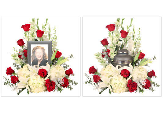 MISSING YOU MEMORIAL FLOWERS (FRAME AND URN NOT INCLUDED)