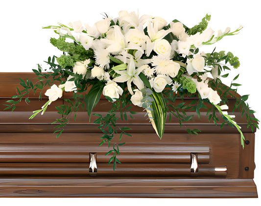HUSHED GOODBYE CASKET SPRAY