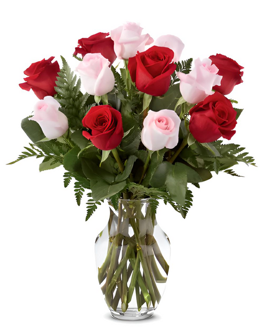 PINK AND RED ROSES