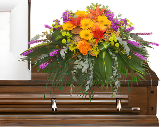 RADIANT MEDLEY CASKET SPRAY