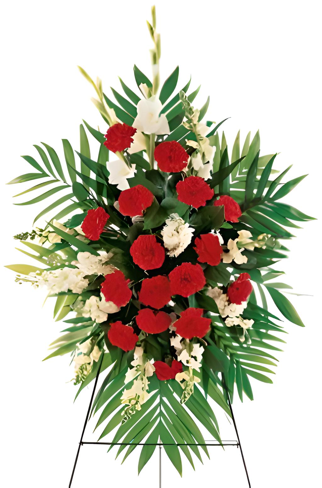 RED AND WHITE EASEL
