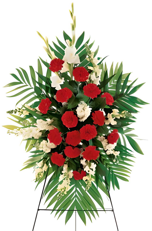 RED AND WHITE EASEL